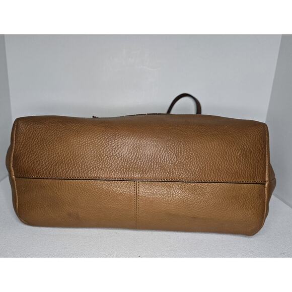 Vince Camuto Hobo Shoulder Bag Pebbled Leather Purse Tassels in Cognac Brown Lg - Picture 8 of 13